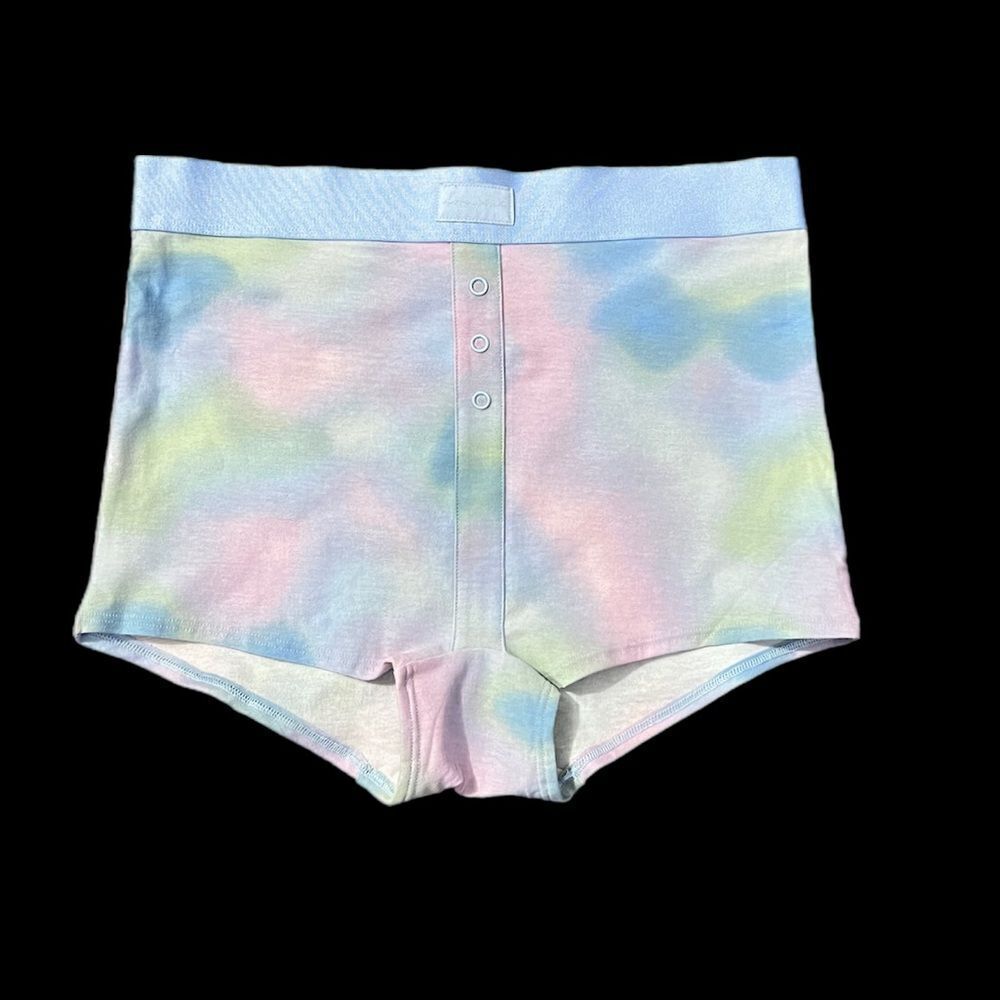 Victorias Secret Pink Soft Cotton High Waist Shortie panty Tie dye Xlarge